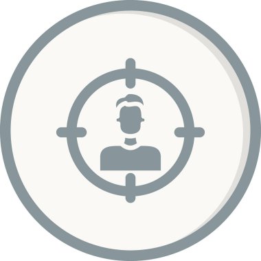 Basit Hedef Simgesi, vektör illüstrasyonu