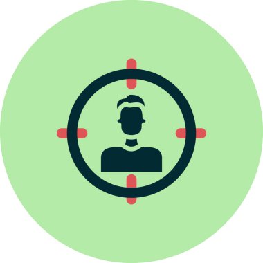 Basit Hedef Simgesi, vektör illüstrasyonu