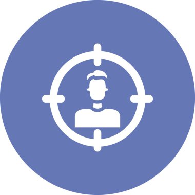 Basit Hedef Simgesi, vektör illüstrasyonu