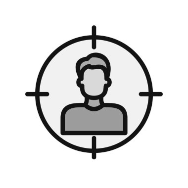 Basit Hedef Simgesi, vektör illüstrasyonu