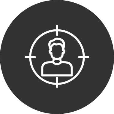 Basit Hedef Simgesi, vektör illüstrasyonu