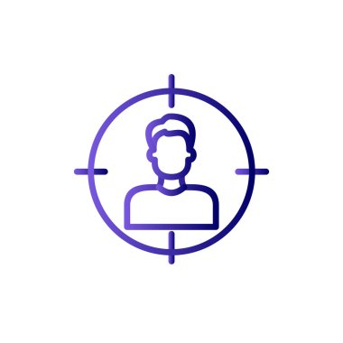 Basit Hedef Simgesi, vektör illüstrasyonu