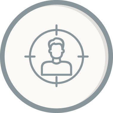 Basit Hedef Simgesi, vektör illüstrasyonu