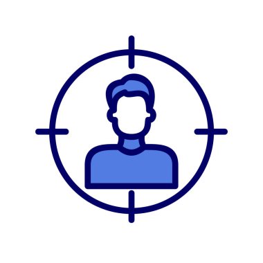 Basit Hedef Simgesi, vektör illüstrasyonu