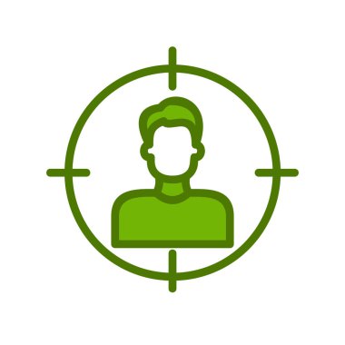 Basit Hedef Simgesi, vektör illüstrasyonu