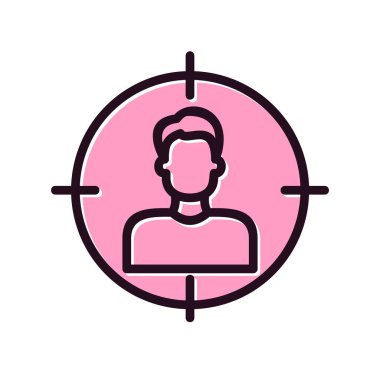 Basit Hedef Simgesi, vektör illüstrasyonu