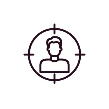 Basit Hedef Simgesi, vektör illüstrasyonu