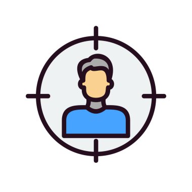 Basit Hedef Simgesi, vektör illüstrasyonu