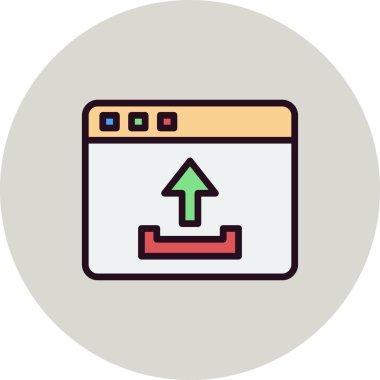 upload dosya simge vektör çizim