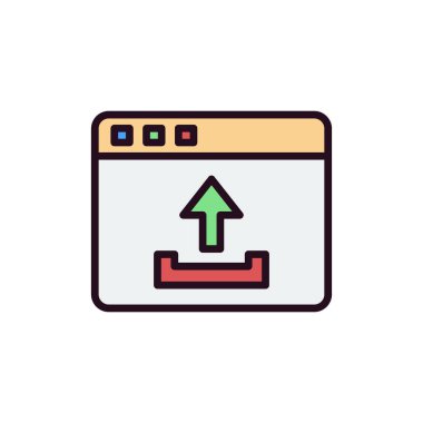 upload dosya simge vektör çizim