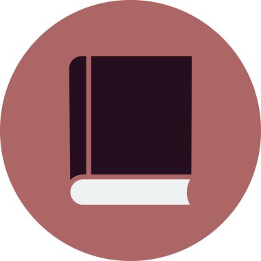 Kitap simgesi, düz vektör çizimi tasarımı