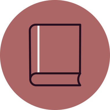 Kitap simgesi, düz vektör çizimi tasarımı