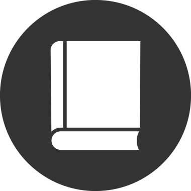 Kitap simgesi, düz vektör çizimi tasarımı