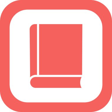 Kitap simgesi, düz vektör çizimi tasarımı