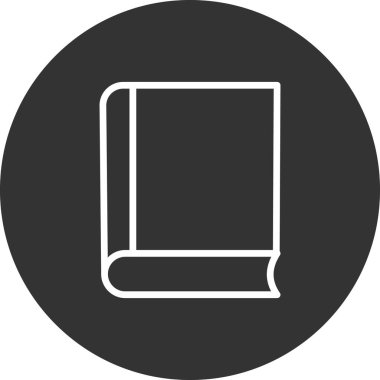 Kitap simgesi, düz vektör çizimi tasarımı