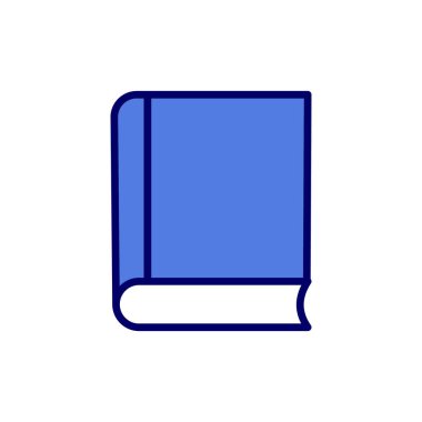 Kitap simgesi, düz vektör çizimi tasarımı