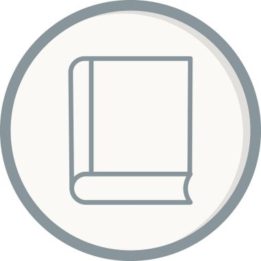 Kitap simgesi, düz vektör çizimi tasarımı