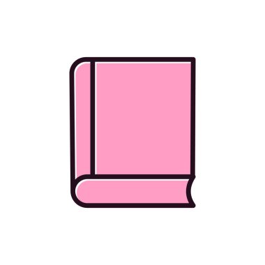 Kitap simgesi, düz vektör çizimi tasarımı
