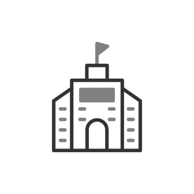 vektör simgesi oluşturuyorum. Modern, basit düz tabela çizimi. izole kontur sembolü