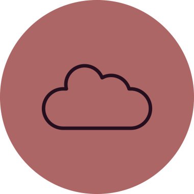 bulut basit simgesi, vektör çizim