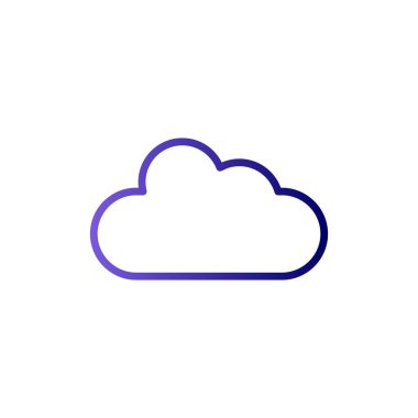 bulut basit simgesi, vektör çizim