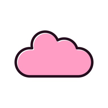 bulut basit simgesi, vektör çizim