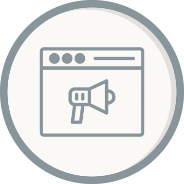 İçerik Pazarlama konsepti, hoparlör simgesi vektör illüstrasyonu