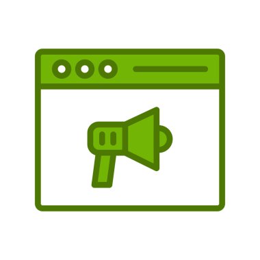 İçerik Pazarlama konsepti, hoparlör simgesi vektör illüstrasyonu