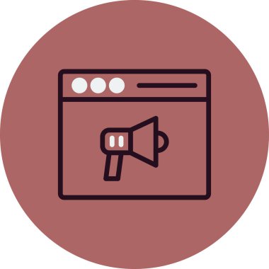 İçerik Pazarlama konsepti, hoparlör simgesi vektör illüstrasyonu