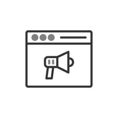 İçerik Pazarlama konsepti, hoparlör simgesi vektör illüstrasyonu