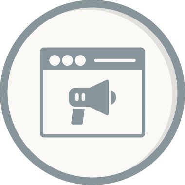 İçerik Pazarlama konsepti, hoparlör simgesi vektör illüstrasyonu