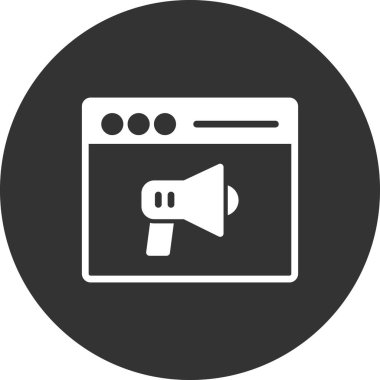 İçerik Pazarlama konsepti, hoparlör simgesi vektör illüstrasyonu