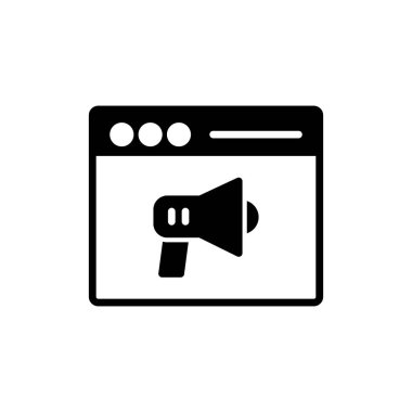 İçerik Pazarlama konsepti, hoparlör simgesi vektör illüstrasyonu