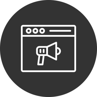 İçerik Pazarlama konsepti, hoparlör simgesi vektör illüstrasyonu