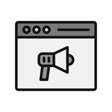 İçerik Pazarlama konsepti, hoparlör simgesi vektör illüstrasyonu