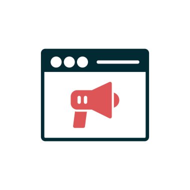 İçerik Pazarlama konsepti, hoparlör simgesi vektör illüstrasyonu