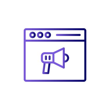 İçerik Pazarlama konsepti, hoparlör simgesi vektör illüstrasyonu