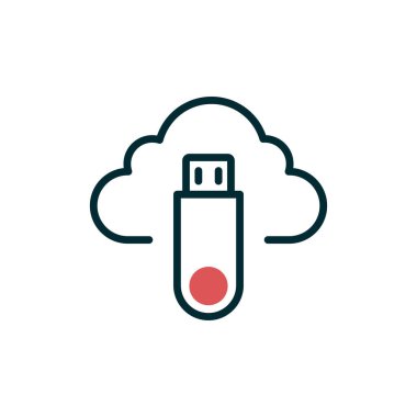  Flash bellek. Basit illüstrasyon 