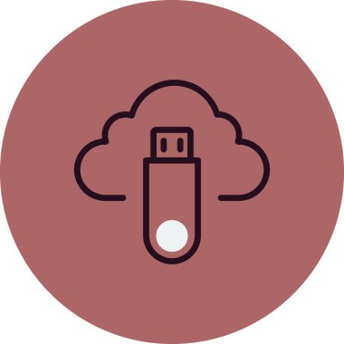  Flash bellek. Basit illüstrasyon 