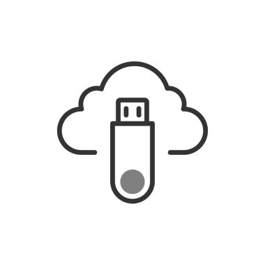  Flash bellek. Basit illüstrasyon 