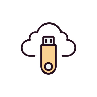  Flash bellek. Basit illüstrasyon 