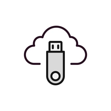  Flash bellek. Basit illüstrasyon 