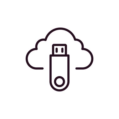  Flash bellek. Basit illüstrasyon 