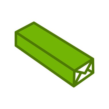 Yeşil yaprak simgesi. Bir ağaç vektörü illüstrasyonunun izometriği