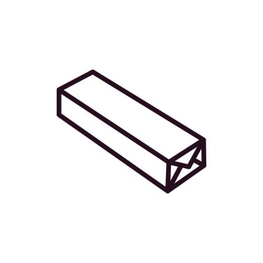 Silginin izole edilmiş tek satır simgesinin vektör illüstrasyonu