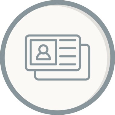 ID kart simgesi vektör illüstrasyonu