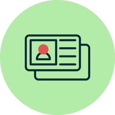 ID kart simgesi vektör illüstrasyonu