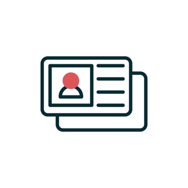 ID kart simgesi vektör illüstrasyonu