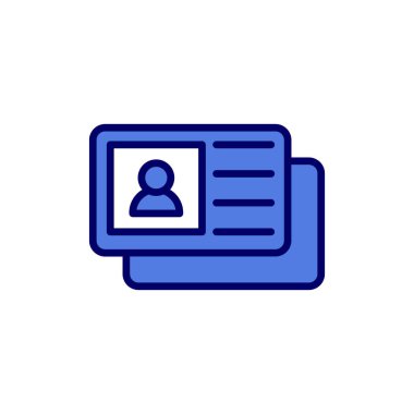 ID kart simgesi vektör illüstrasyonu