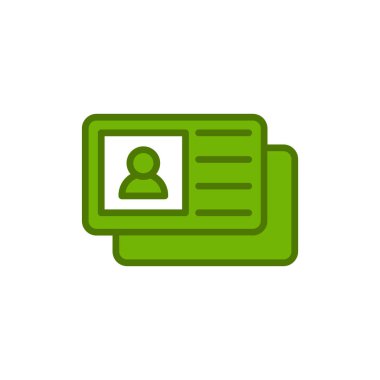 ID kart simgesi vektör illüstrasyonu